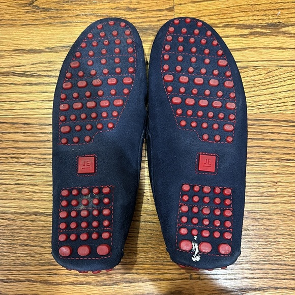 Jack Erwin Men's Dark Blue Suede Loafers - Picture 3 of 5